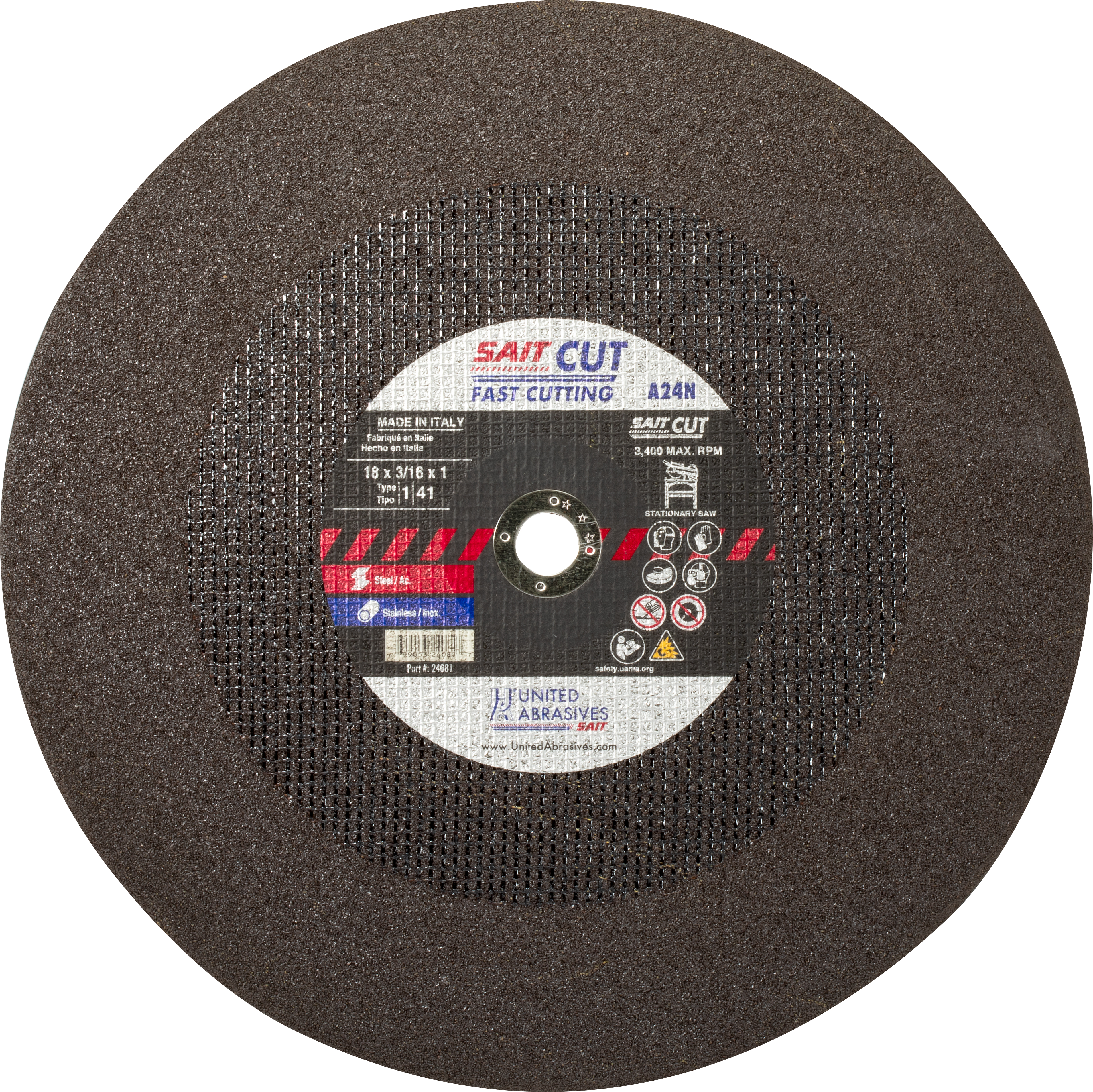 TF 18 X 3/16 X 1 A24N - Cutting Wheels